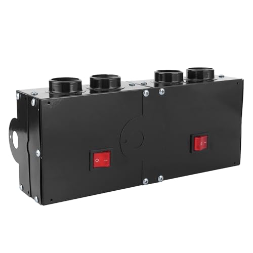 KIMISS Autoheizung Defogger - 800W 4 Lochheizventilator mit Einstellbarer Leistung und Zwei Schalter für Ein Effektives Abtauen - Idealer Defogger für Reisen und Camping von KIMISS