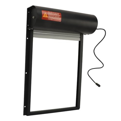 KIMISS Automatischer Hühner -Coop -Türöffner mit Timer & LED Display Batterieantrieb Metall und Plastik Automatische Hühnerhühner, Enten und Gäste Fit Geflügelstummel (Black) von KIMISS