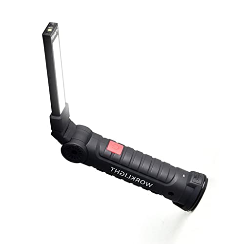KIMISS BL-W52 Großes USB-Multifunktions-COB-Magnet-Arbeitslicht – Rotes LED-Warnlicht, Helle Taschenlampe, Wiederaufladbare Lithiumbatterie, Ideal für Autoreparatur und Notfälle von KIMISS
