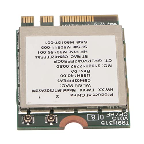 KIMISS Band Wireless Network Card WiFi 6e Wireless Network Card 2400 Mbit/S Gigabit Hochgeschwindigkeit 2,4 G 5G 802.11ax M.2 NGFF 5. PCI Express-Adapter von KIMISS