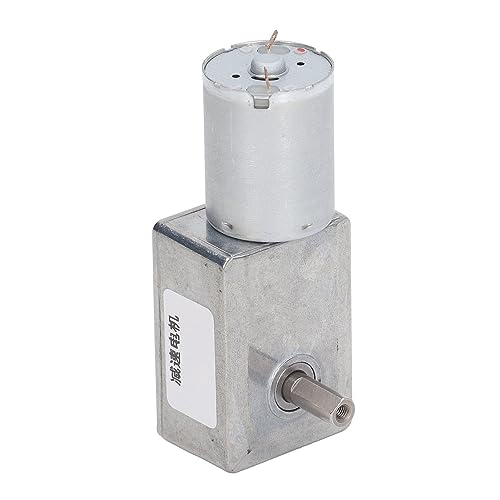 KIMISS DC GEARMOTOR 25 Kg.Cm - Doppelwelle mit Niedriger Geschwindigkeit 12 V Selbstverriegelung Turbinenreduzierung Motor für Robotik und Automatisierung (40RPM) von KIMISS