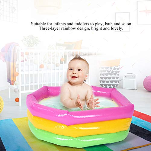 KIMISS Dhrelager Space Toy Inblasable Swimming Pool für - Weiches Kleinstadler -Kleinkindpool, Ideal für Bath & Playtime, 23,6 Zoll und 35,4 Zoll Größen Erhältlich (60 cm) von KIMISS