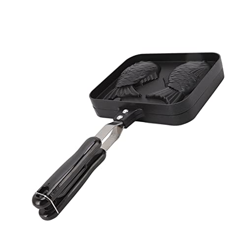 KIMISS Doppelseitig Taiyaki Pfanne Maker Nicht -Stick -Fisch Form Kuchenpfanne Offene Flamme Küche Waffel Herstellung Idealer Japanischer Fischform Formback von KIMISS