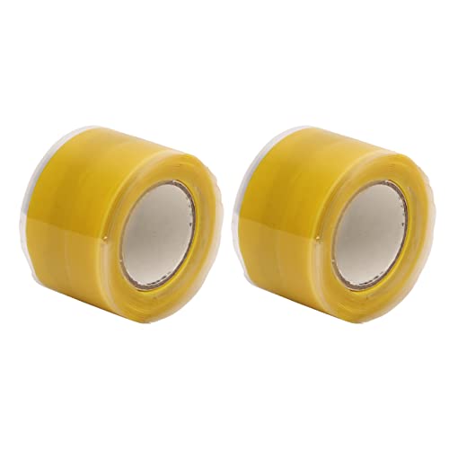 KIMISS Dragon Boot Paddle Tape 2pcs Silikonbänder Selbst Verschmolzen Flexible Doppelseitige Versiegelungsband Kanu Kajak -Kohlenstoffpaddel - Industrielle Klebstoffbänder (YELLOW) von KIMISS