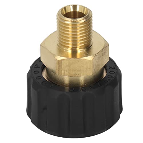 KIMISS Druckwaschschlauch -Adapter -Brass Stecker G1/4in Bis M22 X 1,5 Mm Ersatz für Hochdruckreiniger, Anti Korrosion und Langlebiges Design (Stecker auf Buchse, 14 mm Außendurchmesser) von KIMISS