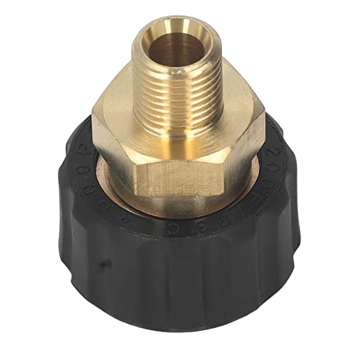 KIMISS Druckwaschschlauch -Adapter -Brass Stecker G1/4in Bis M22 X 1,5 Mm Ersatz für Hochdruckreiniger, Anti Korrosion und Langlebiges Design (Stecker auf Buchse, 15 mm Außendurchmesser) von KIMISS
