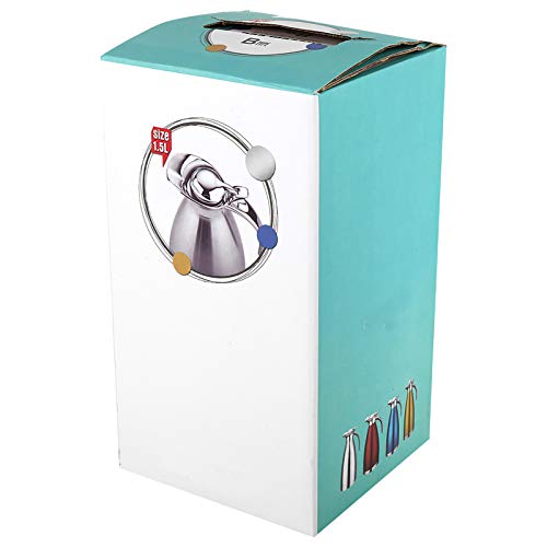 KIMISS Edelstahl Isoliert Kaffeekanne 1.5L Vakuumflasche Thermo - mit Bequemen Griff heiß und Kalte Getränke - Silber (1.5L) von KIMISS