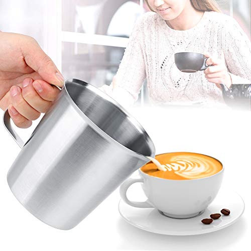 KIMISS Edelstahlmilch -Krug Pitcher mit Skala für Latte Art - 1000 Ml Kaffeemilchkrug für Heim und Cafégebrauch KIMISS Edelstahlmilch -Krug Pitcher mit Skala für Latte Art - 1000 Ml Kaffeemilchkrug für Heim und Cafégebrauch von KIMISS