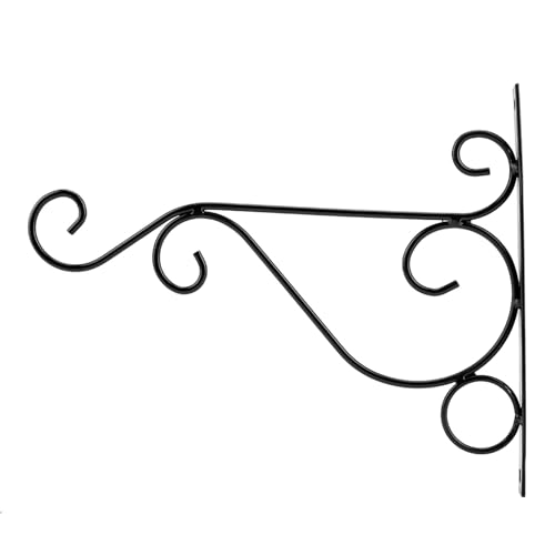 KIMISS Eisenpflanzkleiderbügel Wandhänger -Halterung Blumenhaken für Hausgartendekoration 25x21cm Schwarz (BLACK) von KIMISS