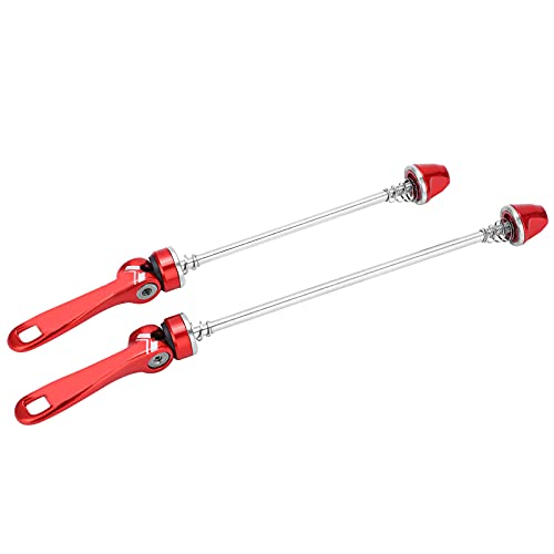 KIMISS Fahrradspießspieße - Aluminiumlegierung für Mountain & Road Bikes - 100 Mm Vorne und 135 Mm Heckteile (Rot) von KIMISS