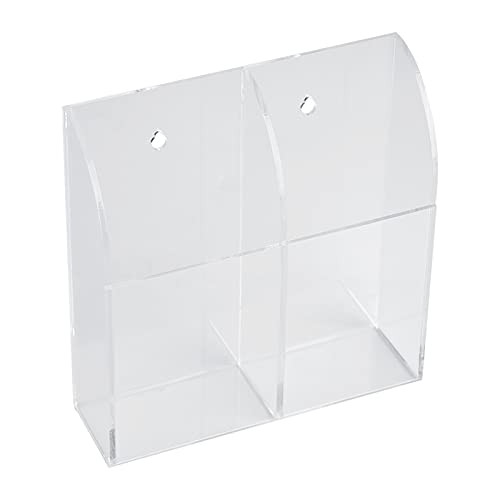 KIMISS Fernbedienungshalter Fernbedienungsgehäuse Transparent Acryl Acryl Klimaanlage Fernbedienungshalter Aufbewahrungsbox Wandhalterung 1 Fall (2 Steckplätze) von KIMISS