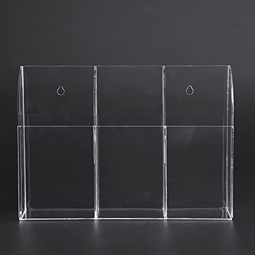 KIMISS Fernbedienungshalter Fernbedienungsgehäuse Transparent Acryl Acryl Klimaanlage Fernbedienungshalter Aufbewahrungsbox Wandhalterung 1 Fall (3 Fächer) von KIMISS