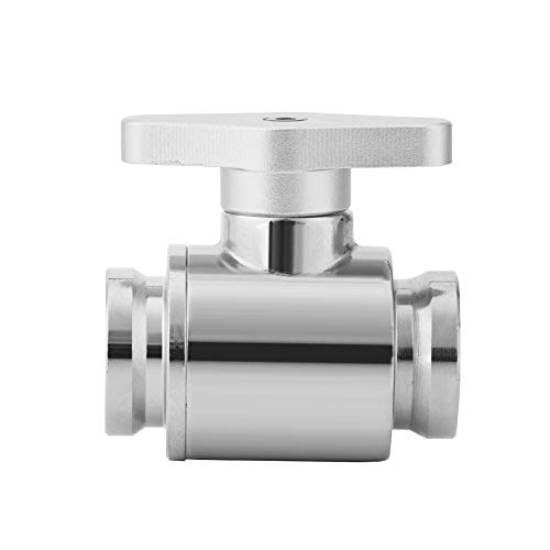 KIMISS G1 4 Innengewinde, Kugelhahn für Computer Water Speaker Binding Post Silver Cooling System (Silver Handle) (silberner Schalter) von KIMISS