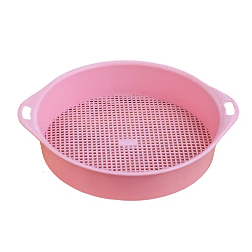 KIMISS Gartensieb für und Steine ​​- Sifter 3mm Pp Tetragonum Loch Sifter Tragbarer Bodensifter -Bildschirmfilterer Erde und Steinwerkzeuge für Garten - Kompostsifter (PINK) von KIMISS