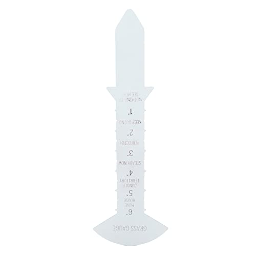 KIMISS Grasmesser 30 Cm Klar mit Lustigen Text - Robuster Eisengrashöhe Miser Lineal für Rasen, Garten und Hofmanagement von KIMISS