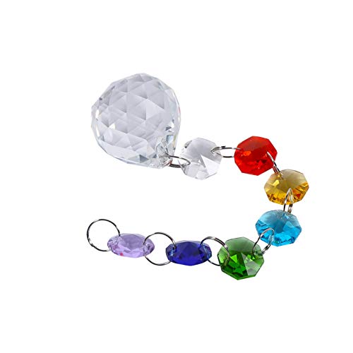 KIMISS Handgefertigter Regenbogenkristallanhänger Sonnencatcher Kronleuchterlampe, K9 Glass Prisma Fensterdekor für Zuhause und Handwerk von KIMISS