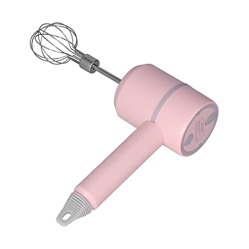 KIMISS Handmixer Elektrische Elektrik mit Leistungsstarkem Motor und USB -wiederaufladbarem Design - Tragbarer 3 Speed ​​-Mixer mit Abnehmbarem Eibrhich Zum Kochen, Backen und Mehr (【41822】 Pink von KIMISS