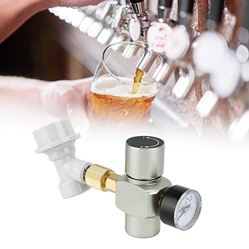 KIMISS Homebrew Beer CO2 -Regler -Ladegerät mit Gasunterbrechung und Kunststoffanschluss 0-60 PSI Wesentliches Werkzeug für das Homebrewing von KIMISS