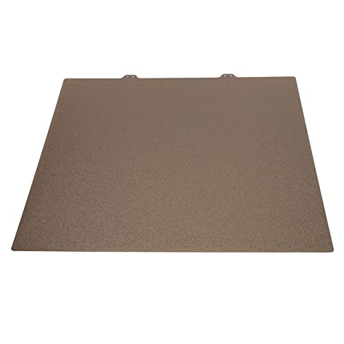 KIMISS Hot Bed Stahlplatte Pei Stahlblech Gold Metall Pei Stahlplatte Pei Pulverbeschichtung 377X370Mm Gold Hot Bed Stahlplatte 3D-Druckerzubehör für Ender 5 Plus (Stahlplatte) von KIMISS