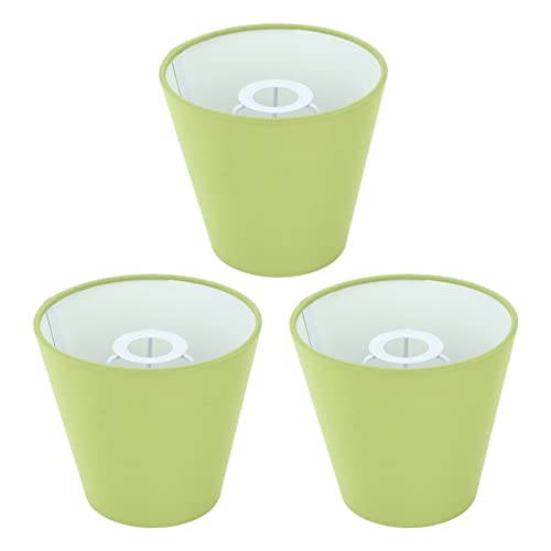 KIMISS Innovative 3PCS -Stoff -Stoff Lampenschirm Staubabdeckung, Moderner E14 Interventionstyp für Schlafzimmer Am Bett, Weiches Beleuchtung und Sicherheitsdesign (Erbsengrün) von KIMISS