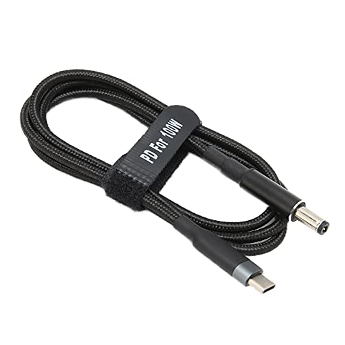 KIMISS JORINDO Laptop-Aufladung, 100 W Dual-Chip-Typ-C-Stecker, Eingang, USB-zu-DC-Kabel, 12-V-DC-Stromkabel (2 m) (JD0608-1 (1 Meter)) von KIMISS