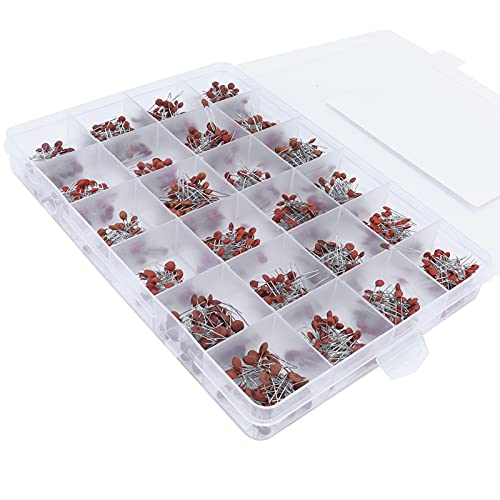KIMISS Keramik -Sortiment -Kit 960pcs Kit mit 24 Werten von 2PF Bis 0,1UF für Elektronik und Reparaturprojekte KIMISS Keramik -Sortiment -Kit 960pcs Kit mit 24 Werten von 2PF Bis 0,1UF für Elektronik und Reparaturprojekte von KIMISS