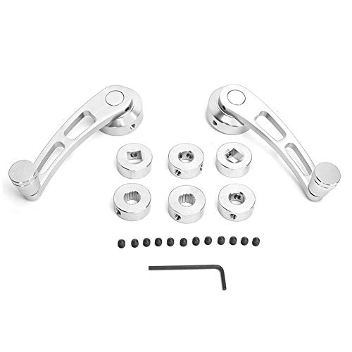 KIMISS Kurbelkurbel, 2 Stück, Legierung, Fenstergriff, Kurbel für Oldtimer (Silber) von KIMISS