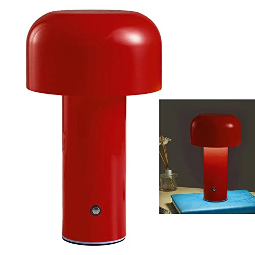 KIMISS LED -Pilztischlampe mit Dimmbaren 3 -Farben LED Lichtperlen für Bett, Wohnzimmer oder Als (Rot) von KIMISS