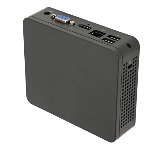 KIMISS Lüfterloser -PC, 4K-Ausgang HD VGA Gigabit 4 GB RAM 64 GB SSD USB 3.0-Computer für Win10 Display Office (EU-Stecker 100‑240 V) von KIMISS