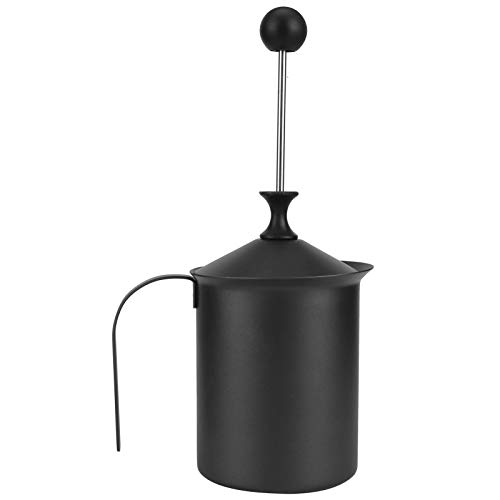 KIMISS Manual Milchkaster Im Japanischen Stil aus Edelstahl mit Doppelnetz - Easy Handheld Coffee Foamer für Cremige Milchschaum zu Hause (800CC) von KIMISS