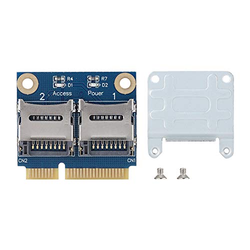KIMISS -PCIe-zu-Digitalspeicher-Adapterkartenkonverter Mpcie M.2 Dual Micro Secure NVME-Adapter-Extender von KIMISS
