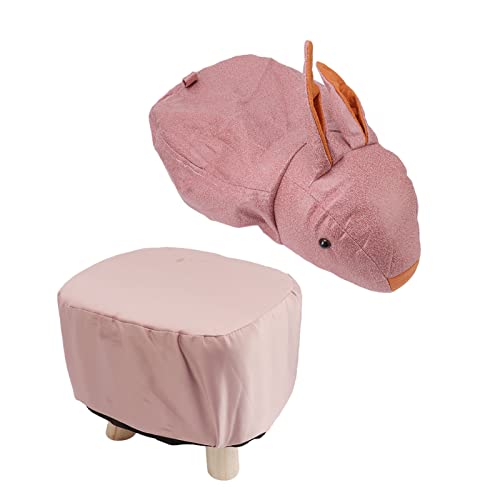 KIMISS Netter Tierischer Fußstopp mit Weichem Gepolstertem Kissen-kleine Fußstützenhocker für & Erwachsene mit Anti-Rutsch-Füßen-ideal für Heimgärten- und Vergnügungsparks (PINK) von KIMISS