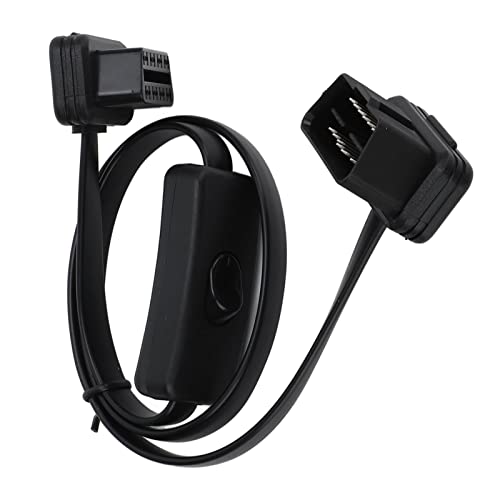 KIMISS OBD 2 Kabel 16 Pin M/F Stecker auf Buchse Rechtwinklig Auto OBD2 Diagnose Verlängerungskabel OBD Stecker mit Netzschalter um Batterieentladung zu Vermeiden Autoteile von KIMISS