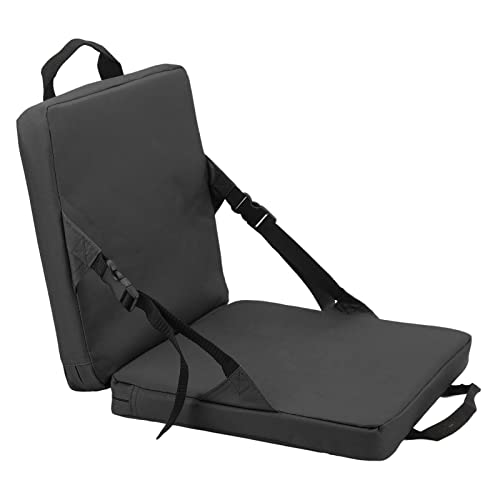 KIMISS Outdoor Faltbarer Stuhl Rückenlehne für Stadion und Strand B0c2hgx2nf Strand mit Rückenlehne Weiches Schwammkissen (Schwarz) von KIMISS