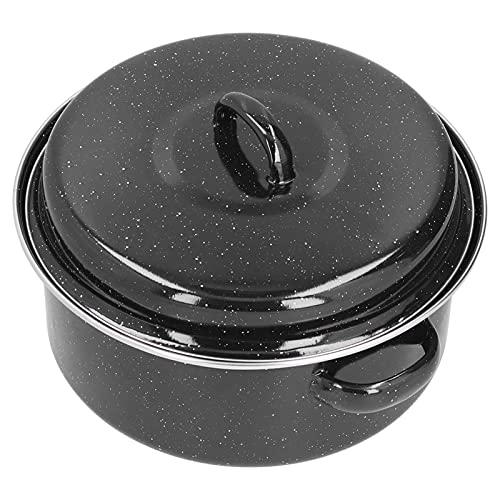 KIMISS Ovaler Röster Emaille Oval Röster für die Familie - Ideal für Barbecue, Süßkartoffeln und Mehr - Ausgezeichnete Heizung und Einfache Reinigung Schwarzes Finish von KIMISS