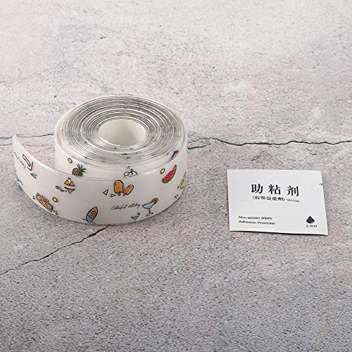 KIMISS PVC Wasserdichte Schimmelpilze Transparentes Versiegelungsband für Küche, Badezimmer, Waschbecken und Herd - Anti -Form Acrylkleberklebeband (Transparente farbenfrohe Feiertage) von KIMISS