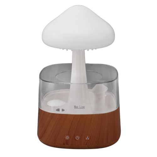KIMISS Regenwolkenbefeuchter - USB - Diffusor mit Farbenfrohen Lichtern, Pilzform Design für Schlafzimmer und Büro, Feuchtigkeitsspendende Luft und Entspannendes Ambiente von KIMISS