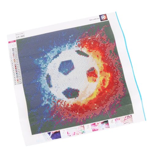 KIMISS Round Painting Soccer Themed Muster Fußballmuster 5d Vollverteidiger Malmalerei Stickereien Bilder Arts Craft Home Wanddekoration von KIMISS