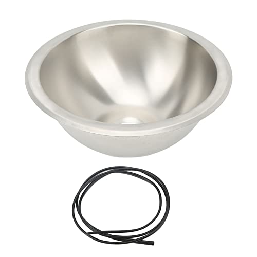 KIMISS Rundes Edelstahl-Spülbecken Single RV Kitchen Sink RV Sink Camper Sink Single Bowl Sink 10 RV Kitchen Sink Wiredrawing Smoothing Space Saving for Camper Boat von KIMISS