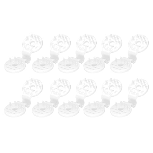 KIMISS Schattenstoff Plastik Clips Hochleistungs Greenhouse Outdoor Garten - 100 Stück Schatten Stoff Schloss Schattennetz und Gartennetze (White) von KIMISS