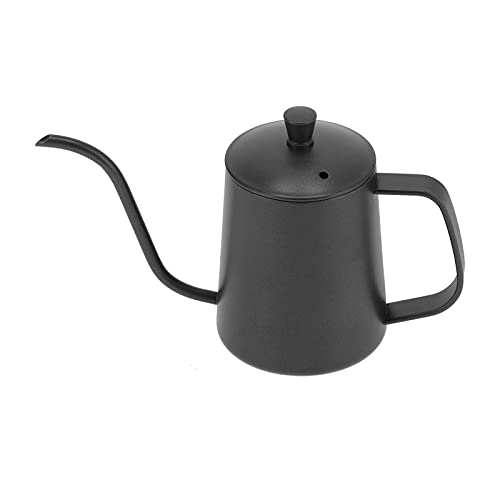 KIMISS Schwanenhalskaffeekessel 350 Ml Edelstahlkaffee und Teekanne für Präzision in Heim, Küche, Küche (Black) von KIMISS