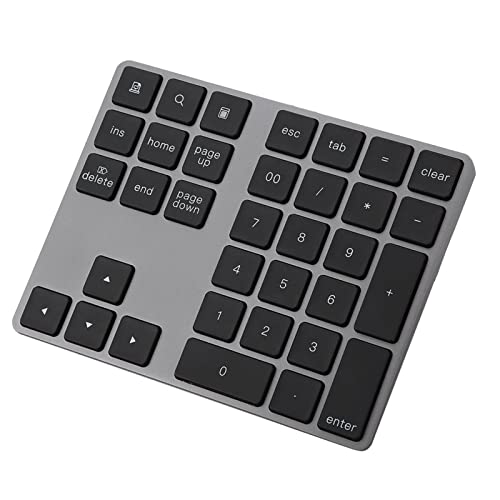 KIMISS Schwarze 34 Tasten, Bluetooth-Zifferntastatur, Apple-Nummer, Numpad, Kabelloses Pad für Apple PC von KIMISS