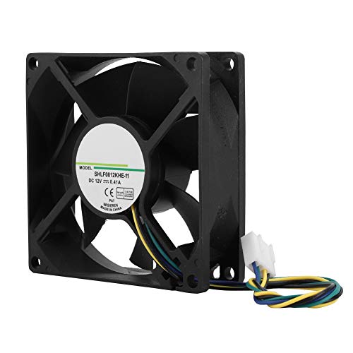 KIMISS Silent 80 Mm 4-poliger CPU-Lüfter Fa08025M12Lpa Shlf0812Khe 11 DC12V 0,41 A 8 cm 4-poliger Pwm-Temperaturregler Gehäuselüfter von KIMISS