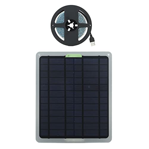 KIMISS Solar-Pflanzenwachstums-Lichtleiste, 20 W, IP65, Wasserdichte Wachstumsleuchten, LED-Lampe mit Batteriekasten für das Wachstum von Hydrokultur-Gartenblumen Im Gewächshaus, 9,8 Fuß von KIMISS