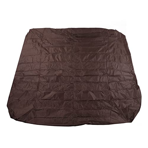 KIMISS Staubbedeckung Im Freien Im Freien - 190 Silberbeschichtete Polyester Taft Wasserdicht Heiße Federabdeckung für Spa -Bad Quadrate Spa Bad Abdeckung 210x210 X 30 Cm (Kaffee) von KIMISS