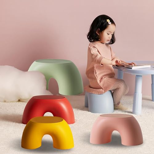 KIMISS Stuhl - Ergonomischer Plastik -Fußschemel mit Resistenter Basi (Yellow) von KIMISS