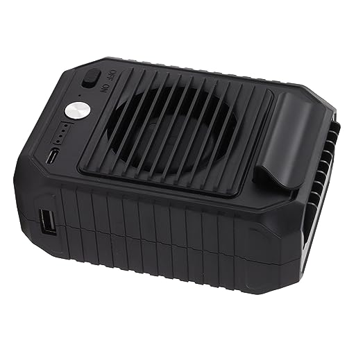 KIMISS Taillenventilator, Tragbarer Taillen-Clip-Ventilator, USB, 3 Geschwindigkeiten, Freihändiger Gürtelventilator mit 10.000 MAh Wiederaufladbarem Akku für Angeln, Gartenarbeit und von KIMISS