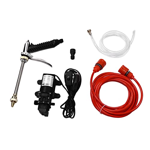 KIMISS Tragbare 12 -V -Autodruck Waschmaschine Hohe Leistung 100W Wasserpumpe für Reinigungswagen, Gärten, Effizienter Sprinklerkit mit G1/2 Gewinde von KIMISS