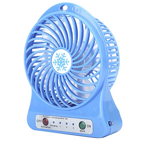 KIMISS Tragbarer -Schreibtisch -Lüfter USB wiederaufladbarer und Autositzventilator, 360 ° Rotatable Luftzirkulator für Zuhause, Reisen, Babygebrauch (BLUE) von KIMISS