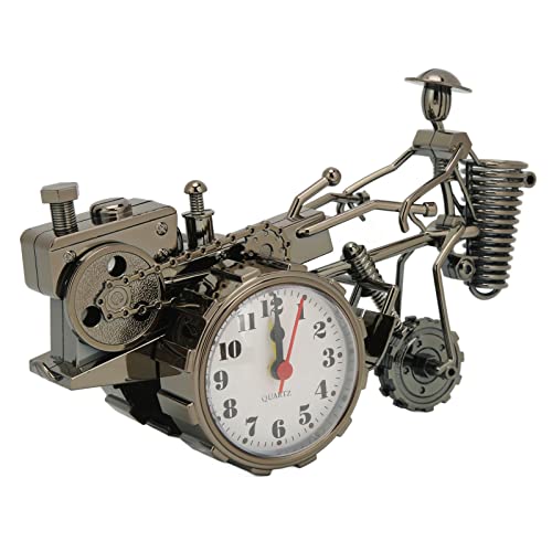 KIMISS Traktorform -Desktop -Uhr für Heimlebige Kunststoff, Kompaktes Design, Genaue Zeiteinstellung (Dunkles Gold) von KIMISS